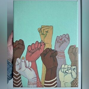 Celebrating Diversity Canvas Wall Art - Mint Multicolor